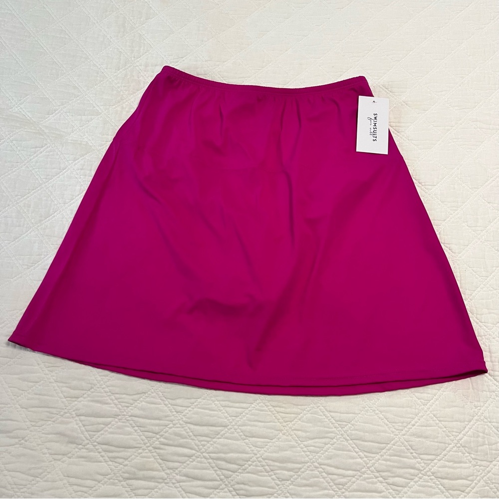 NWT Swimsuits For All Raspberry Pink Swim Skirt Bottoms 16